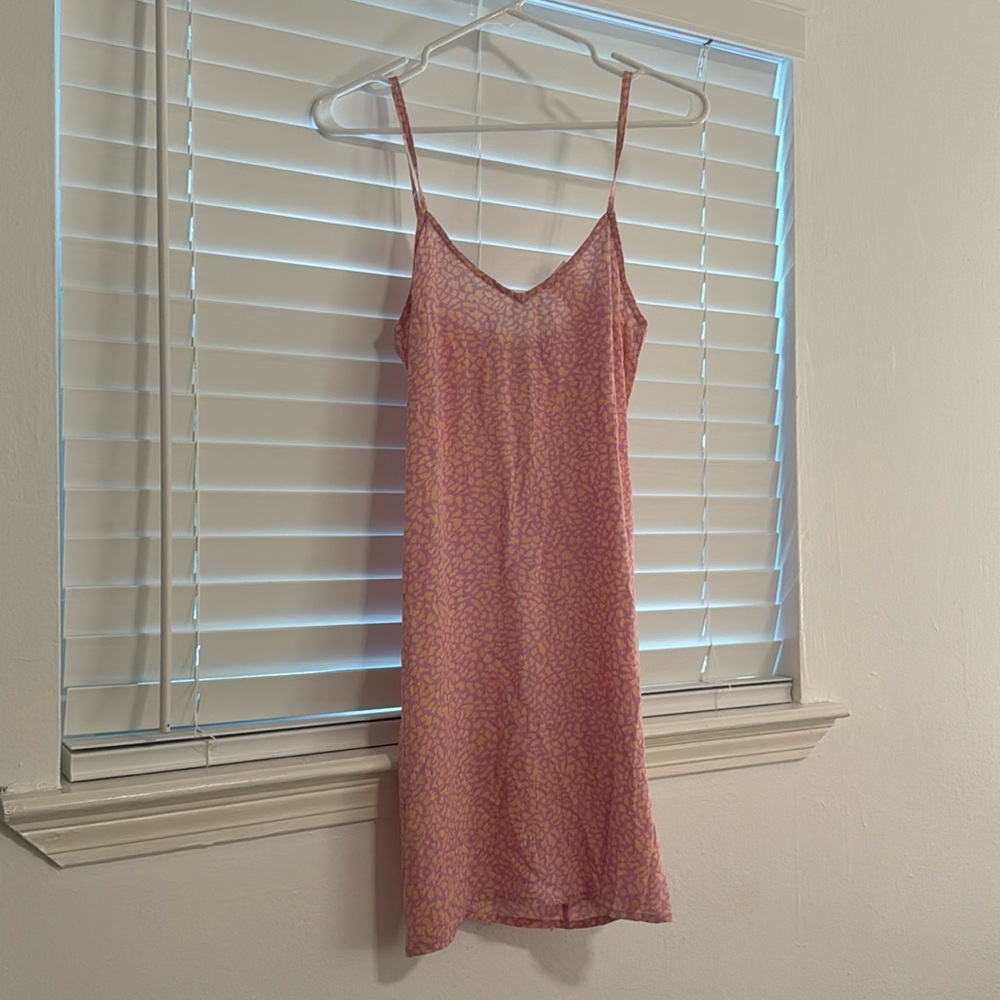 Billabong dress, pink and orange cheetah print size medium summer dress